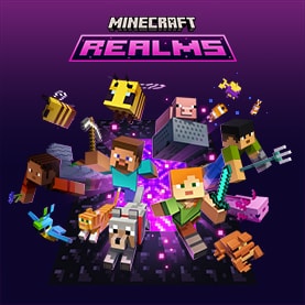 Mobs and players storming out of the Realms Plus universe